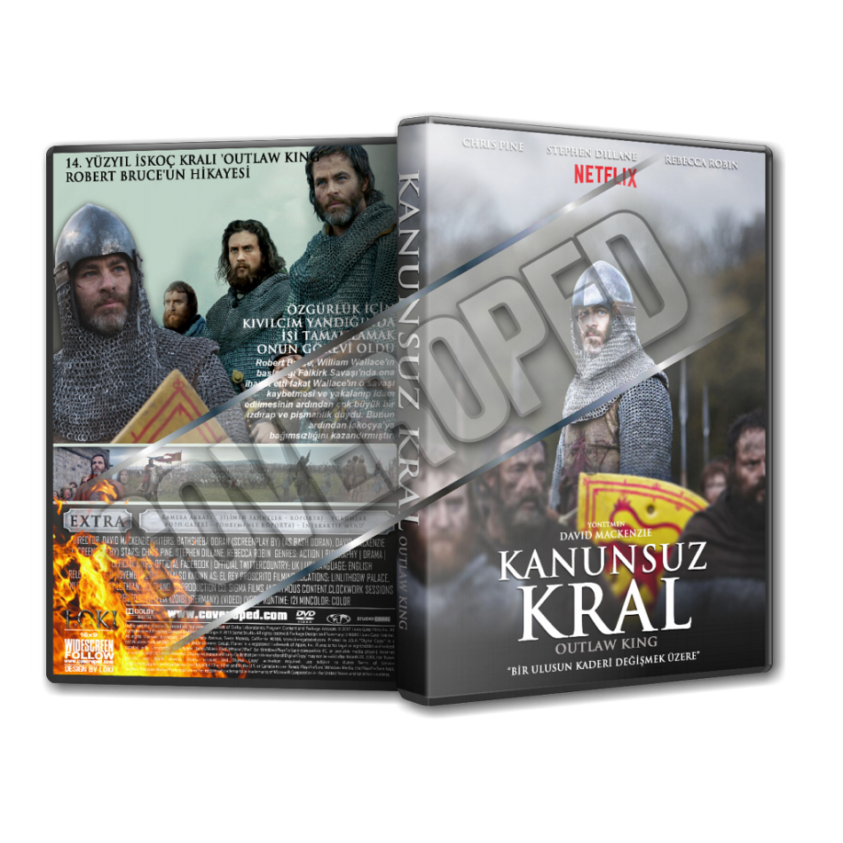 Kanunsuz Kral - Outlaw King 2018 V2 Türkçe Dvd Cover Tasarımı.